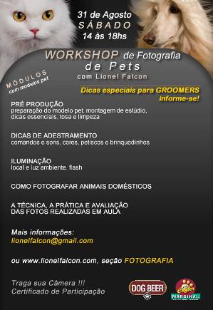 Workshop de Fotografia de Pets com Lionel Falcon